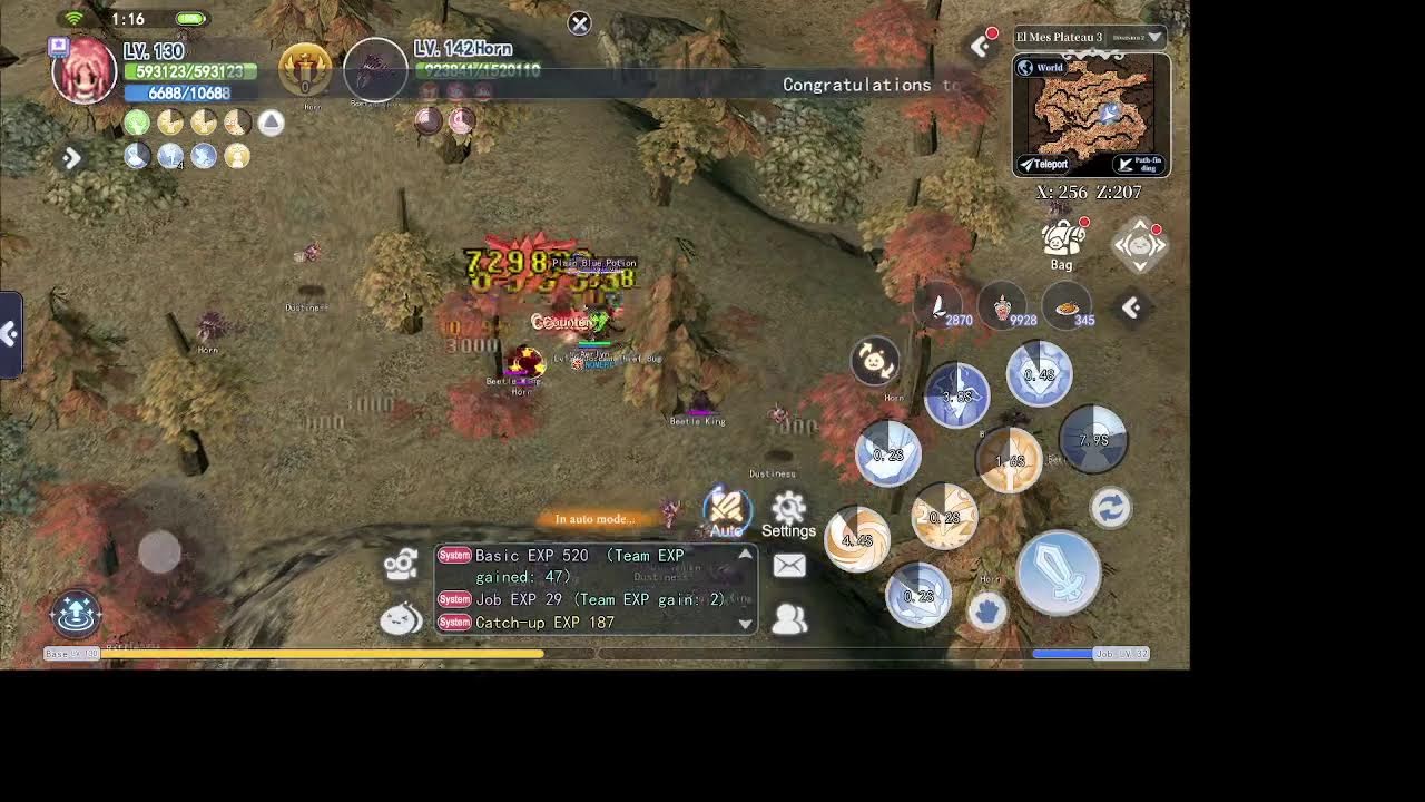 THE RAGNAROK SEA : 130 SORCERER LV 140+ MOB GRIND