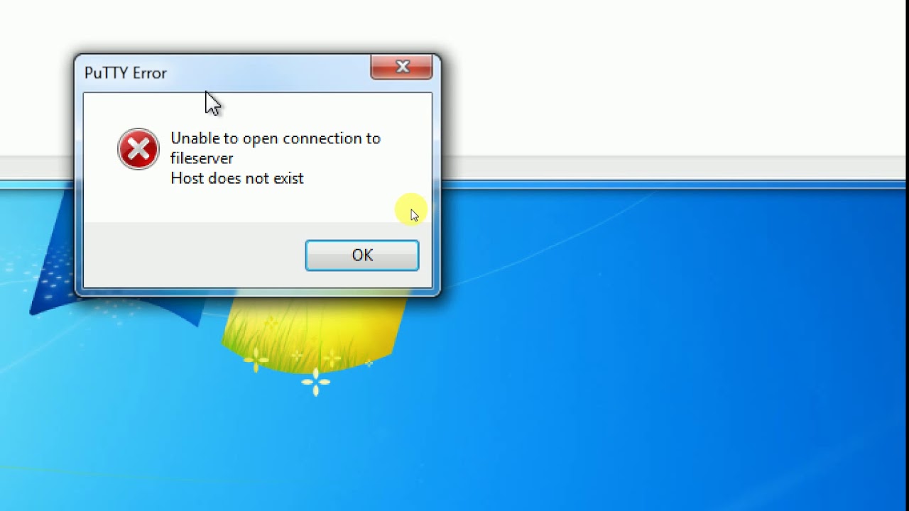 Putty Error Unable To Open Connection