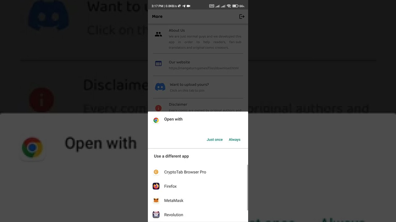 To open link in Browser - YouTube
