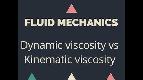 Video 4: Dynamic Viscosity vs Kinematic Viscosity
