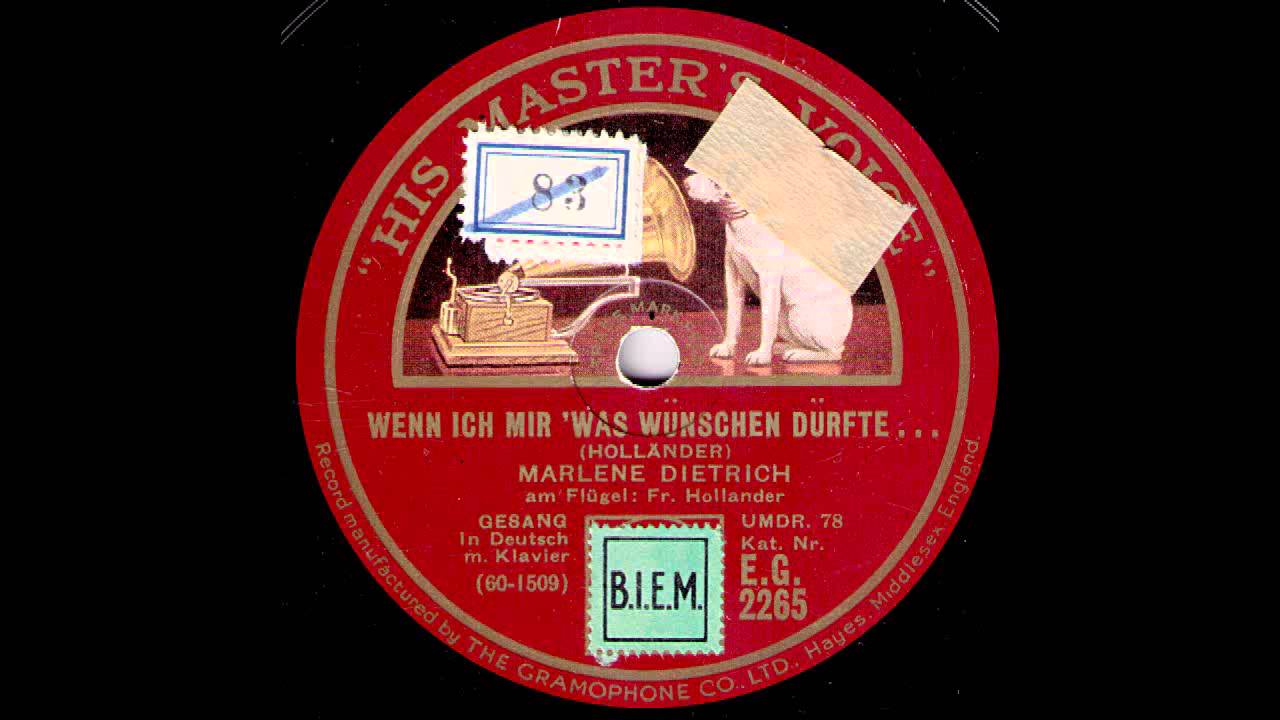 Wenn ich mir 'was wünschen dürfte... / Marlene Dietrich, am Flügel Friedrich Hollaender YouTube Wenn ich mir 'was wünschen dürfte... / Marlene Dietrich, am Flügel Friedrich Hollaender YouTube