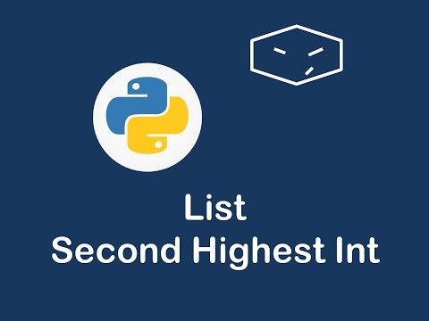 list second highest int in python 😀
