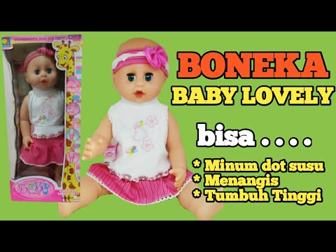 Balita Unboxing Boneka Bayi Bisa Nangis Lucu. 