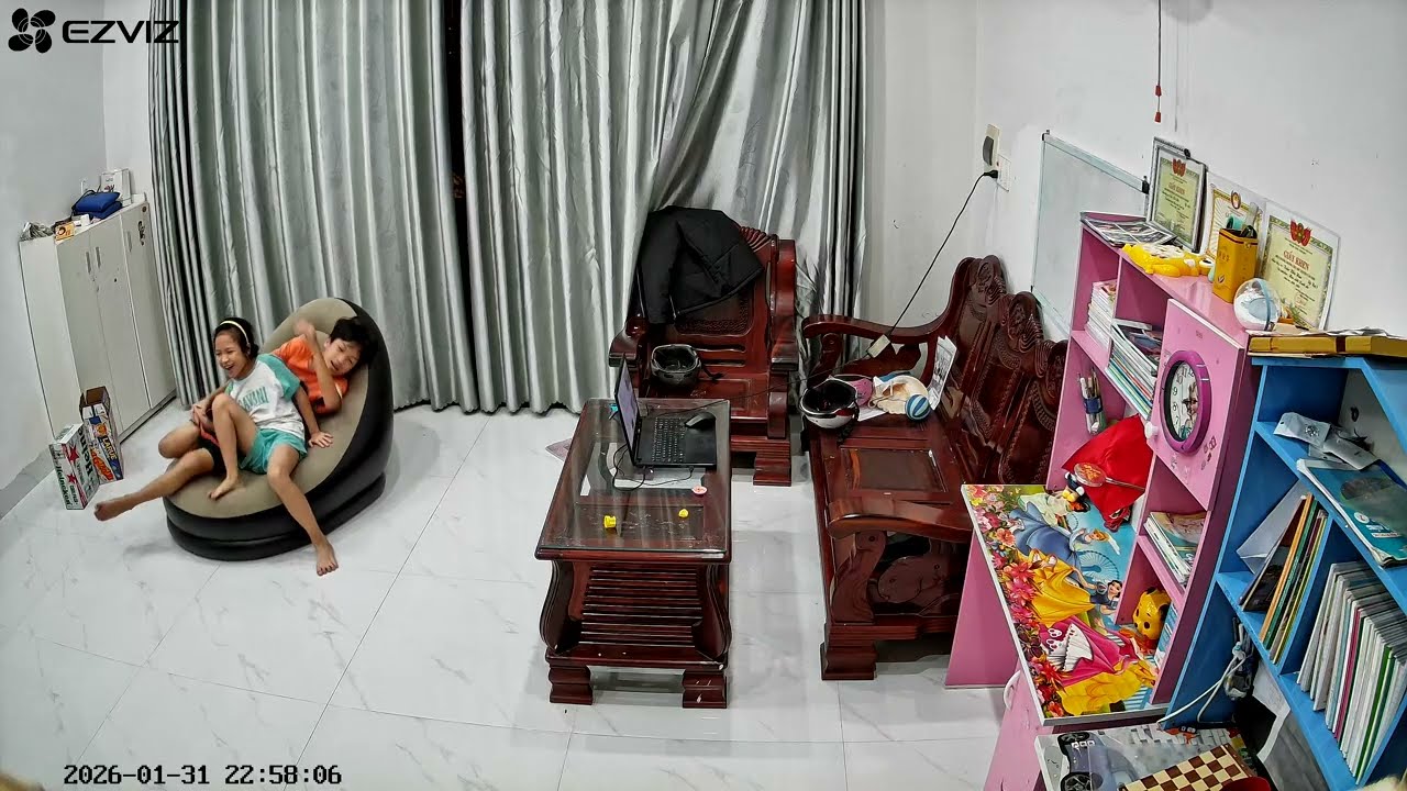 Laughing and Playing Together at Home