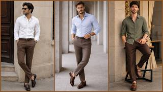 Top 5 Attractive Brown Pants Matching Shirt For Men 2026 / Brown Pants Outfit Ideas / MHFT