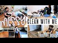 MESSY HOUSE CLEAN WITH ME | EXTREME CLEANING MOTIVATION | SO MUCH LAUNDRY! *UPDATE My Husband Left 😔