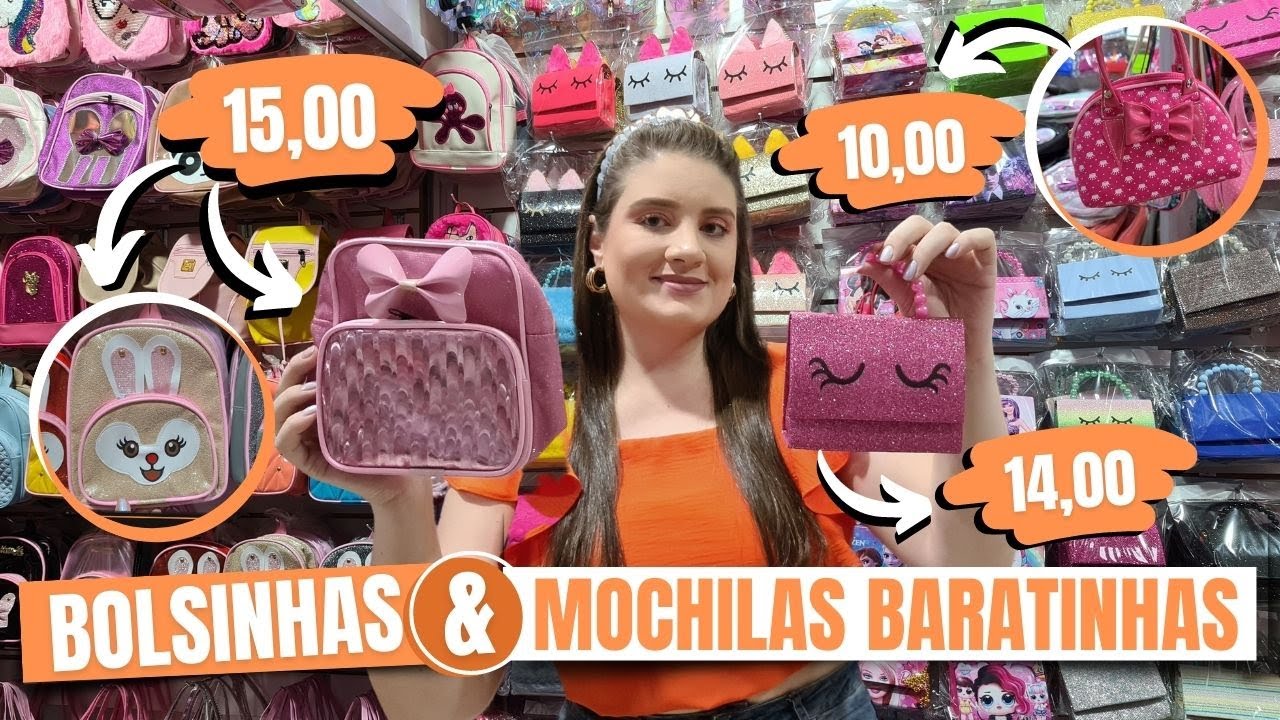 Bolsa/Mochila em Bazar Meninas