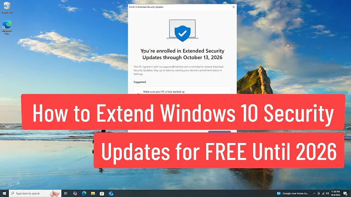 How to Extend Windows 10 Security Updates for FREE Until 2026 | Step-by-Step Guide