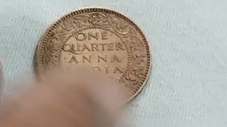1940 (B) Short Trefoils KG vI British India 1/4 Anna Value USD 99'99