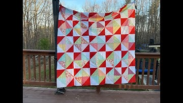 Broken Dishes Quilt Block, Broken Dishes Quilt,  Step By Step , How To Use Half Square Triangles,