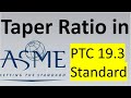 ASME PTC 19.3 Thermowell Calculation of Taper Ratio