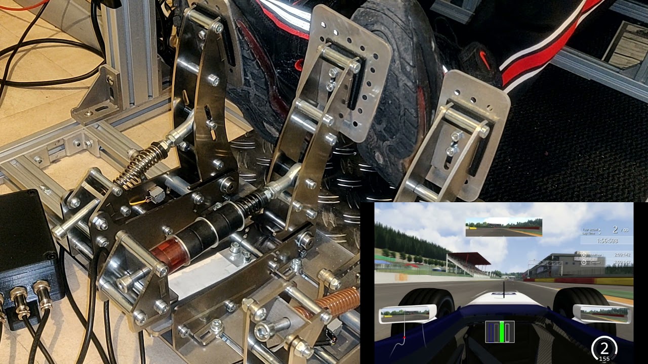 DIY Loadcell Sim Racing Pedal - In-game trial - YouTube