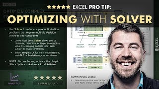 EXCEL PRO TIP: Advanced Optimization with Solver