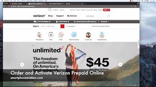 Order and Activate Verizon Prepaid Online