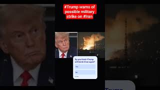 #Trump warns of possible military strike on #Iran amid failed #peace talks