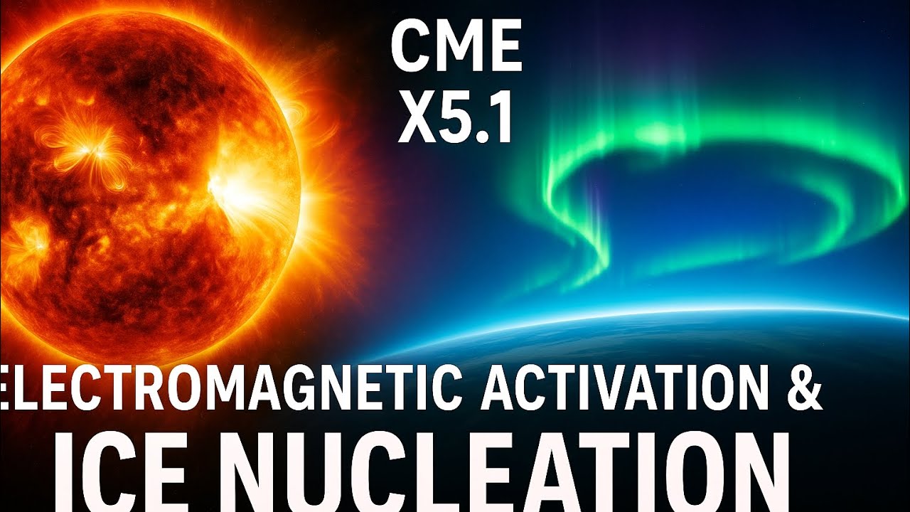 X5.1 Solar Flare: The Sky Reacts — Ice Nucleation & Electromagnetic Control