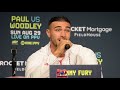 JAKE PAUL & TOMMY FURY TRADE JABS AT TYRON WOODLEY PRESS CONFERENCE!