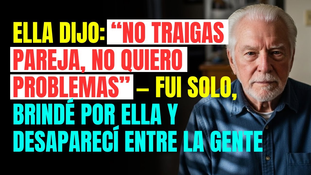 Ella dijo: “No traigas pareja, no quiero problemas” — Fui solo, brindé por ella y desaparecí entre