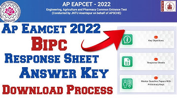 Ap Eamcet 2022 Bipc Answer Key Paper Download | Ap Eamcet 2022 Bipc Response sheet Paper Download