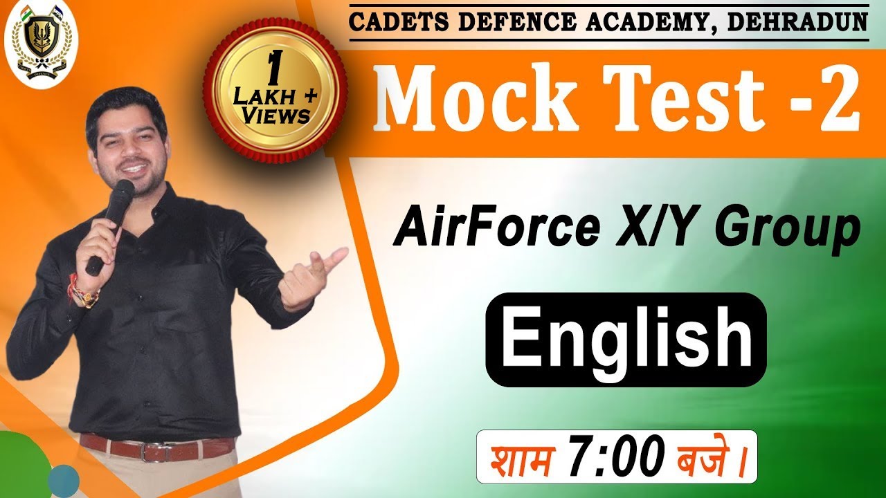 Airforce X/Y | English | Mock Test - 2 | By Sanjeev Thakur Sir | Cadets Defence Academy  #Shorts