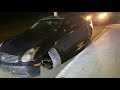 Towing lowered car Broken ball joint recovery towing g35 drift car