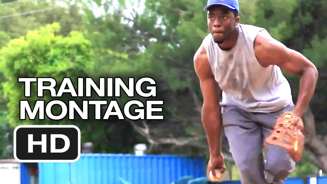42 - Chadwick Boseman Training Montage (2013) - Jackie Robinson Movie HD