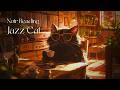 ☕ 𝑵𝒐𝒊𝒓 𝑹𝒆𝒂𝒅𝒊𝒏𝒈 𝑱𝒂𝒛𝒛 𝑪𝒂𝒕 📚 1940s Vintage Ambience for Relaxing &amp; Study