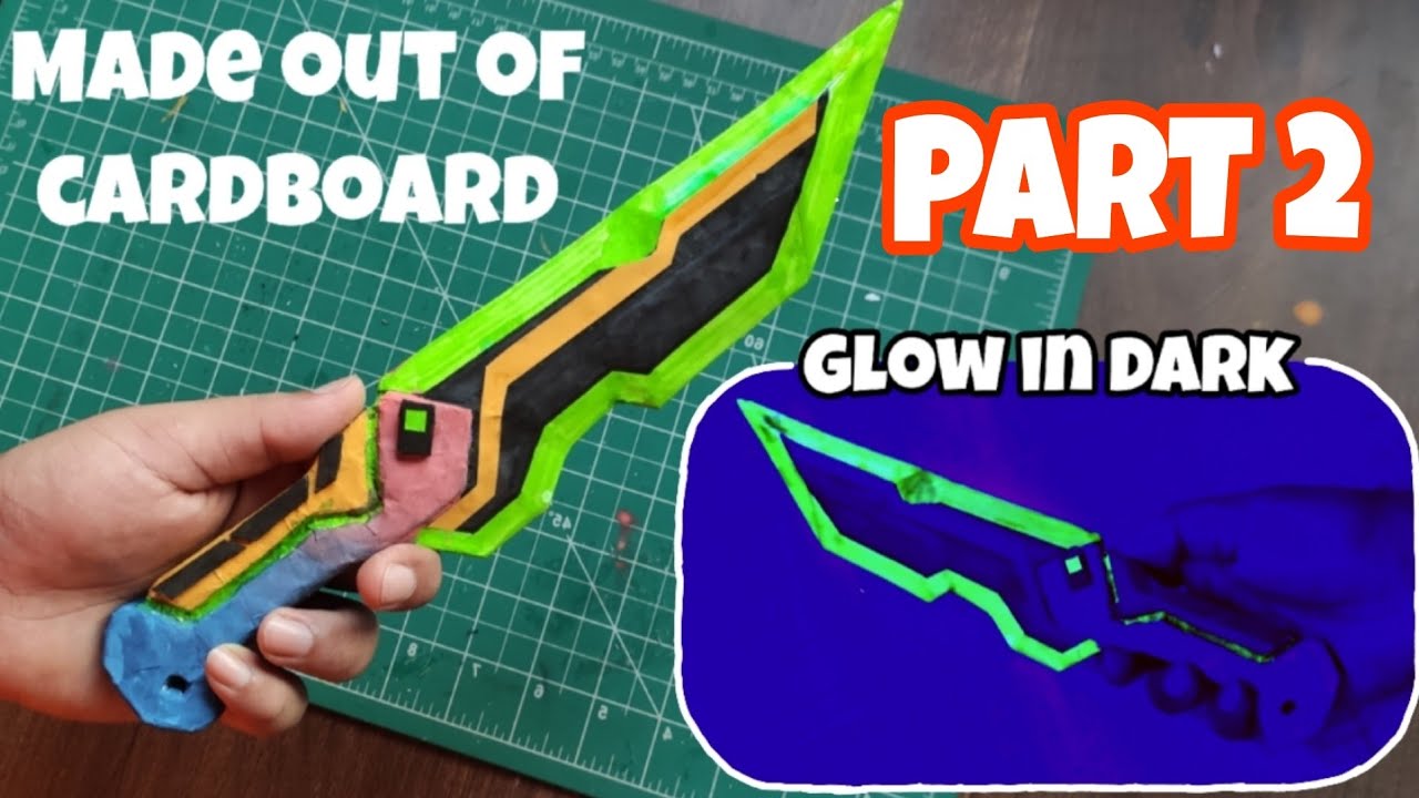 How to make glitchpop knife/ valorant knife/cardboard/part2 YouTube