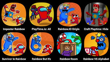 Imposter Rainbow, Playtime.io, All Jumpscare, Rainbow.io Origin Story, Survivor In Rainbow Monster