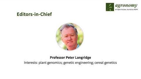 Agronomy (ISSN 2073-4395, IF=2.603)-Open Access Journal of MDPI