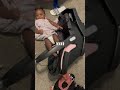baby crawls out of car seat😅🤪