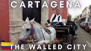 🇨🇴【4K】Roaming around the Walled City in Cartagena Colombia | Santa Cruz de la Popa | Walking Tour