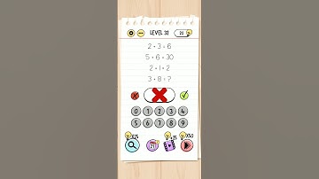 Brain test level 32 ..... 2+3=6, 5+6=30, 2+1=2, 3+8= ????