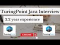 TuringPoint Interview experience Java Developer 2+ years experience