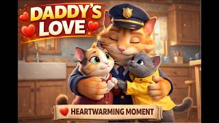 A Father’s cat Warm Hug #babyanimals #cartoon #animation #aivideo