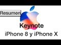 Resumen Keynote Apple | iPhone 8, iPhone X, Apple Watch Serie 3 y más