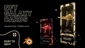 NFT Galaxy collectible card template for Blender (Eevvee)