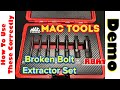 Mac tools broken bolt extractors with foreign object removal how to use them why they so good