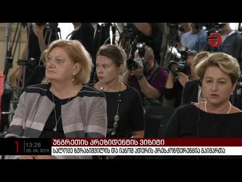 სალომე ზურაბიშვილის და იანოშ ადერის პრესკონფერენცია გაიმართა