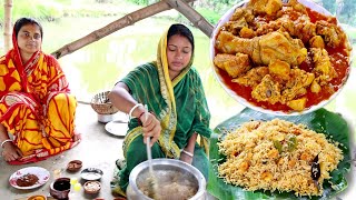 চিংড়ি মাছের পোলাও আর হায়দ্রাবাদি স্টাইলে chiken curry রেসিপি||bengali pulao recipe||misti polao