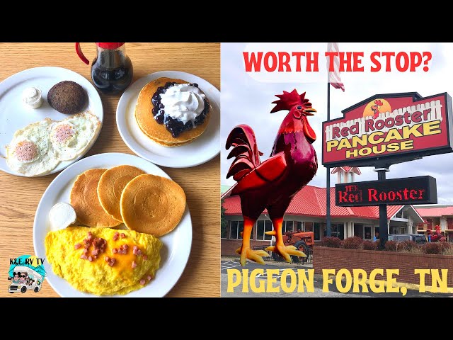 TRYING BREAKFAST AT RED ROOSTER PANCAKE HOUSE IN PIGEON FORGE, TN | FULL FOOD REVIEW AND TOUR