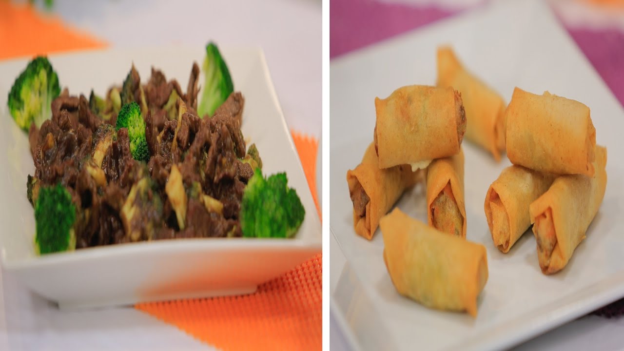 بروكلي باللحمة ستير فراي - سبرينج رولز خضار - نودلز بالخضار | أميرة في المطبخ حلقة كاملة