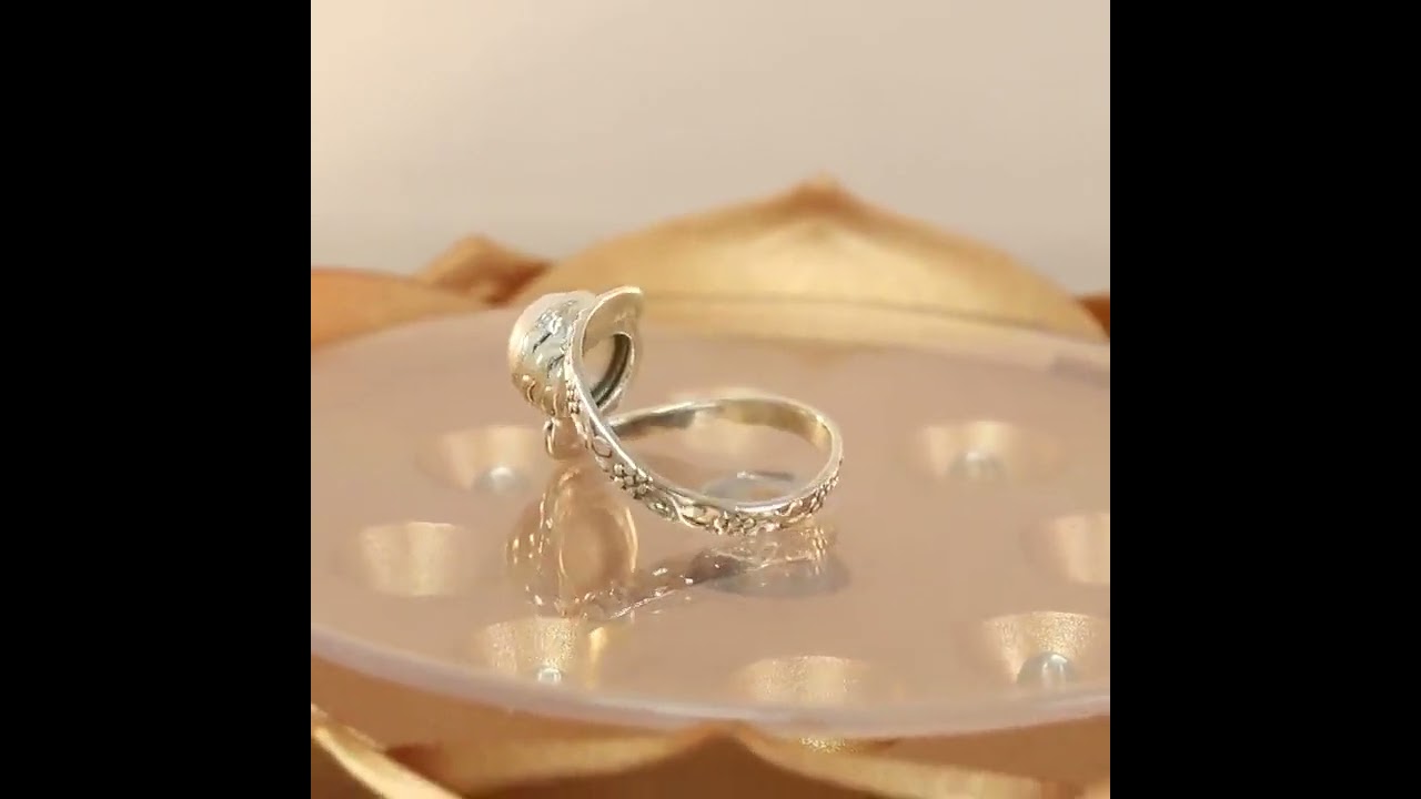 Solid 925 Sterling Silver Pearl Ring 