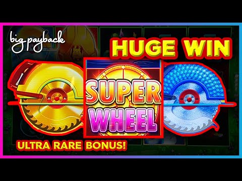 ULTRA RARE SUPER WHEEL → HUGE WIN on Huff N' Even More Puff Grand Slots!