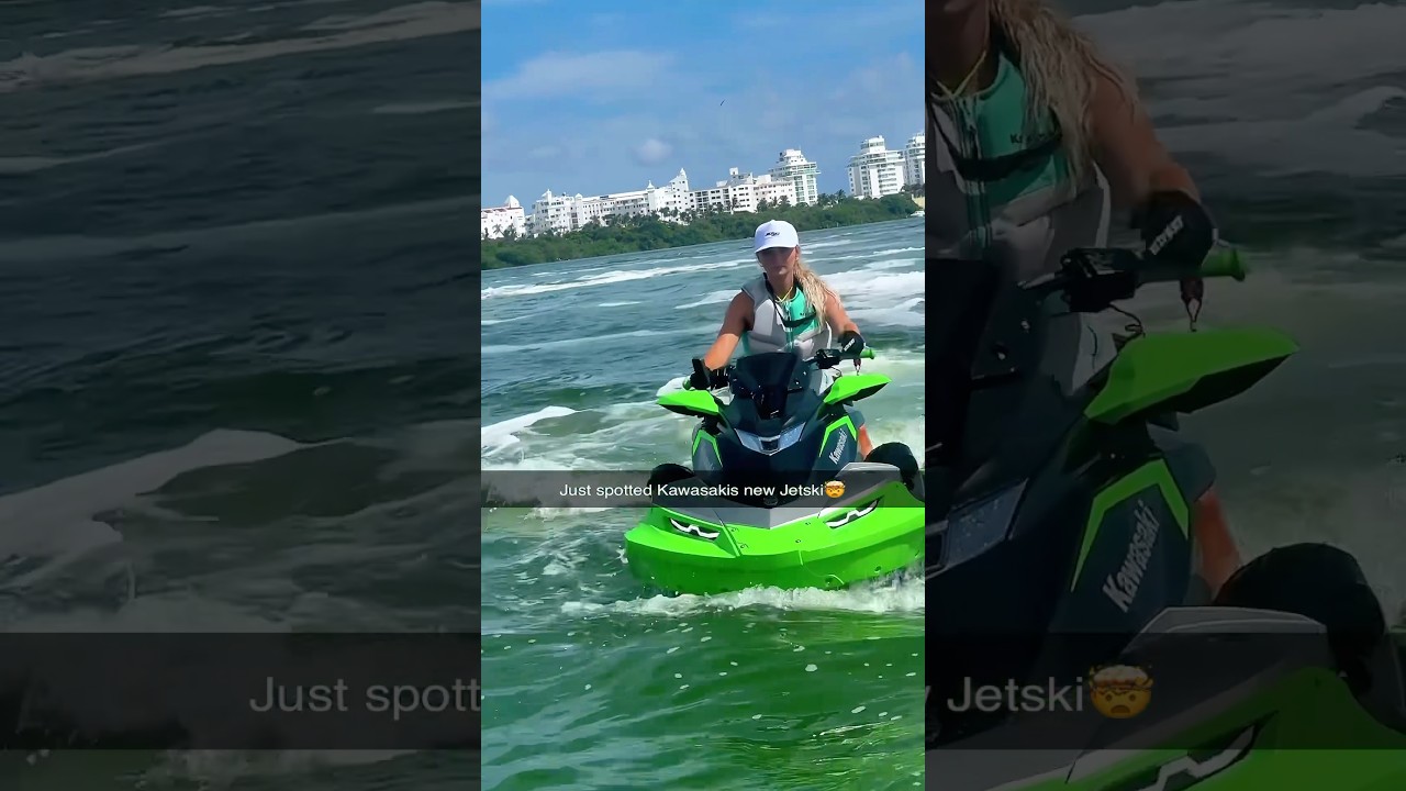 This thing is absolutely insane🥵What do yall think?! #Salliegrace #jetski #Kawasaki #Boat