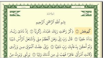 سورة مريم الشيخ أيمن رشدي سويد  مع الآيات مكتوبة