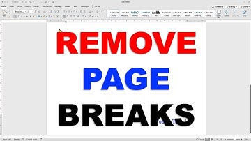 How to Remove Page Breaks in a Word Document
