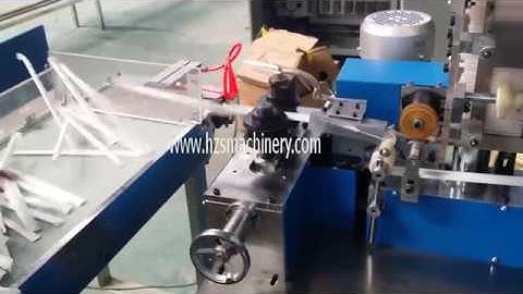 Wrapping machine for drinking straw
