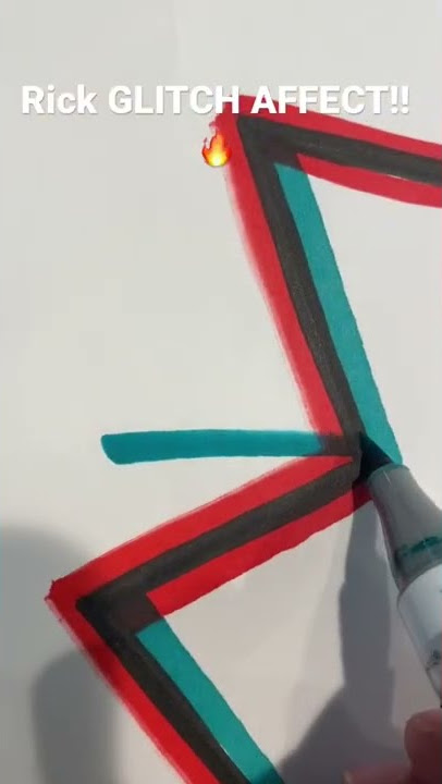#glitcheffect #shorts #viral #fyp #trending #artsy #art Glitch affect Rick drawing! 🔥