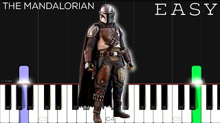 Video thumbnail of "The Mandalorian - Star Wars (Main Theme) | EASY Piano Tutorial"